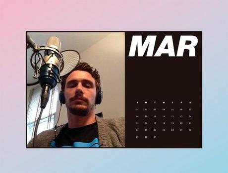 James Franco x Paper Magazine Calendrier Selfies 2015