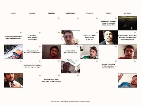 James Franco x Paper Magazine Calendrier Selfies 2015
