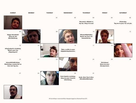 James Franco x Paper Magazine Calendrier Selfies 2015