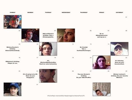James Franco x Paper Magazine Calendrier Selfies 2015