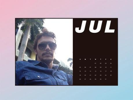 James Franco x Paper Magazine Calendrier Selfies 2015