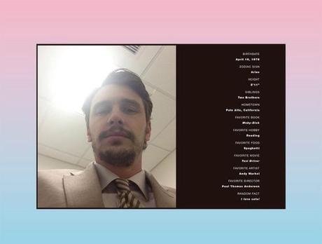 James Franco x Paper Magazine Calendrier Selfies 2015