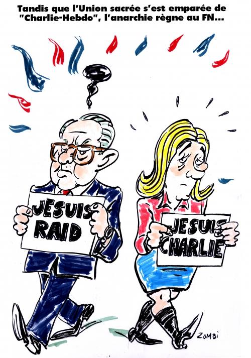 webzine,bd,zébra,gratuit,fanzine,bande-dessinée,caricature,charlie,charlie-hebdo,marine le pen,jean-marie le pen,raid,union nationale,dessin,presse,satirique,editorial cartoon,zombi