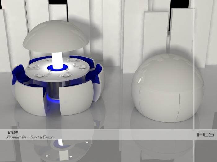 table à manger futuriste