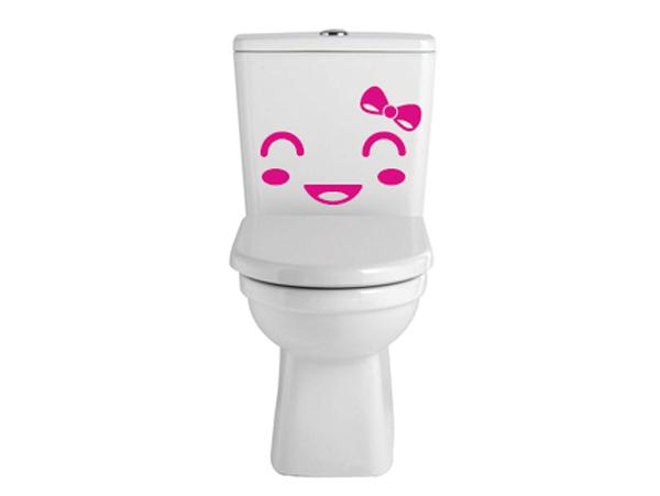 Stickers pour toilettes rose