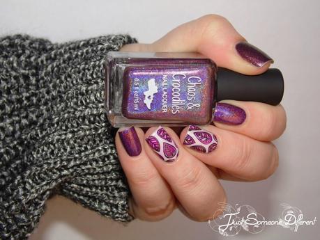 Feuilles en ton de roses - Méthode du stamping colorié