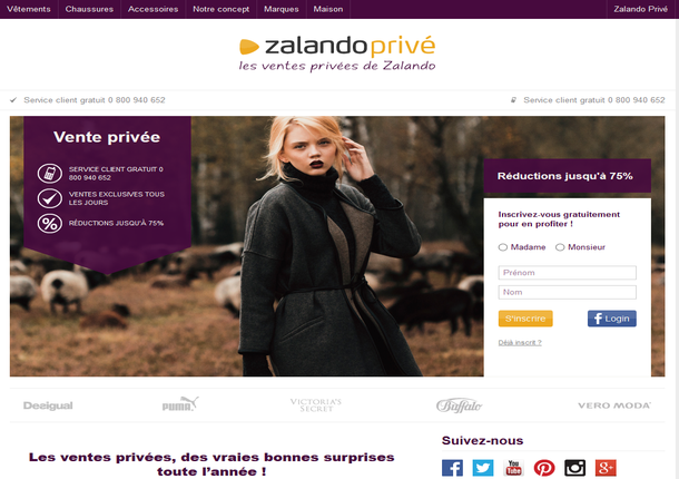 Vente privée Zalando : Avis sur le Site.