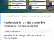 Accessibilité site Pas-de-Calais