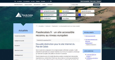 Accessibilité du site du Pas-de-Calais