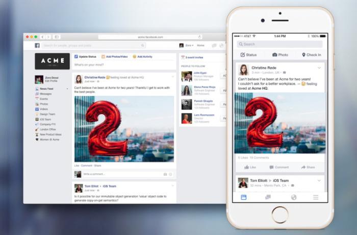 Facebook annonce Facebook At Work, un réseau social professionnel