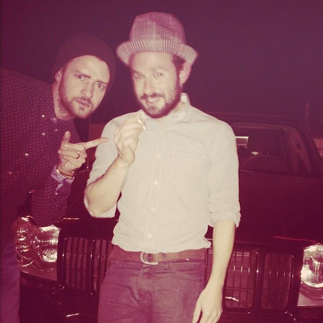 Photo: Justin Timberlake et un monsieur chapeauté