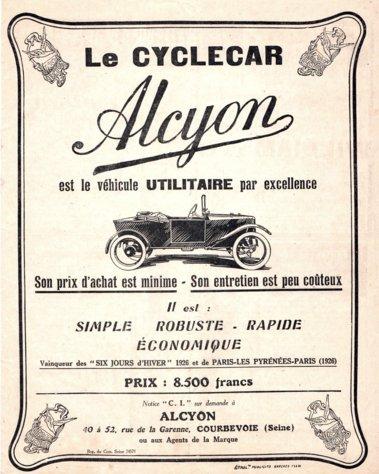 ALCYON - Une marque des années 20 à l'élégance reconnue