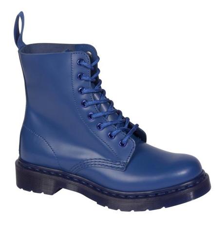1460 BLUE/RED  Boots montantes en cuir bleu PVC : 150€