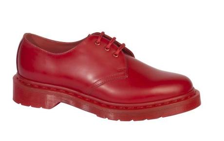 1461 POPPY BLUE/RED  Chaussures basses en cuir bleu ou rouge PVC : 135€