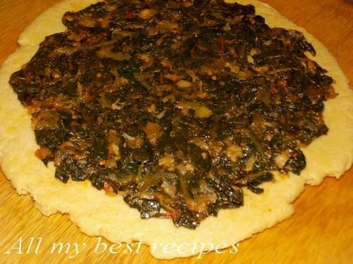 Ma Galette Kabyle farcie (Aghrum lahwel ou vousfer) aux epinards