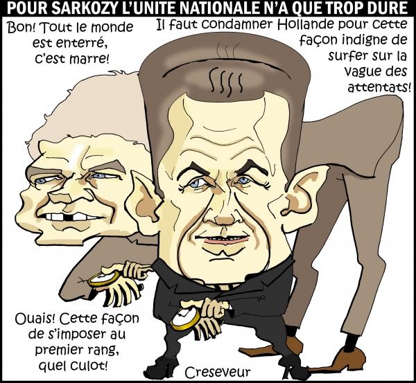 La popularité de Hollande sonne la fin de l'unité nationale chez Sarkozy