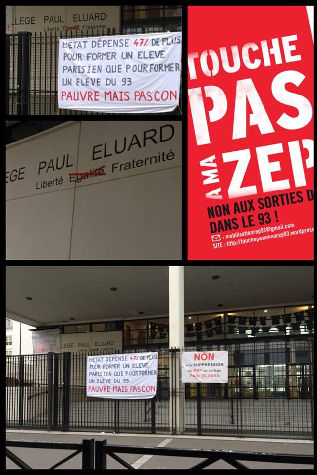 Communiqué de presse,REP parents en lutte,  collège Paul Eluard 20 janvier 2015