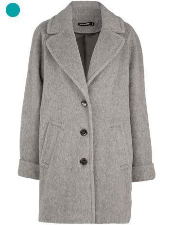 manteau gris oversize