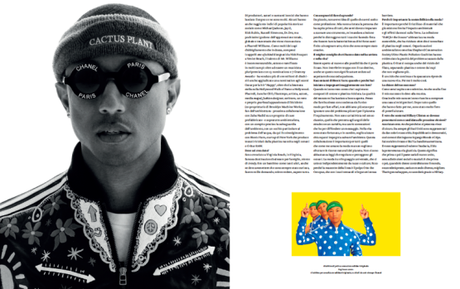 Pharrell Williams x Maurizio Cattelan L'Officiel Hommes Italia
