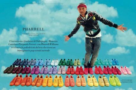 Pharrell Williams x Maurizio Cattelan L'Officiel Hommes Italia