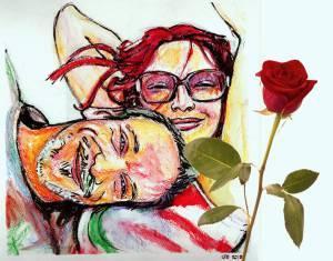 Un portrait et une rose pour la St-Valentin