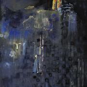 La chambre d’Octave, technique mixte sur toile, 97 x 81, 2014