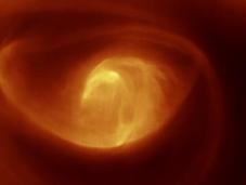 Gros plan vortex pôle Vénus