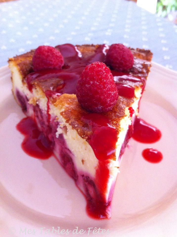 Gâteau fromage framboises