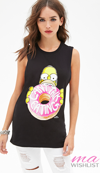 t shirt homer donuts forever 21
