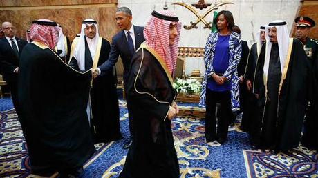 Michelle Obama non voilée en Arabie Saoudite