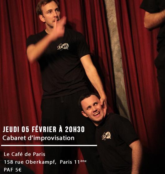 Cabaret d’impro de la Ludi-IDF le 5 février 2015 !