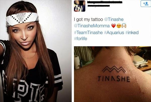 Tinashe : une fan se tatoue son nom dans le dos !