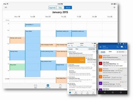 Outlook s’invite sur les smartphones et tablettes sous iOS et Android
