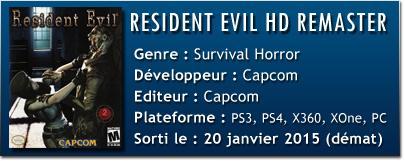 fichtechrehdre [TEST] Resident Evil HD Remaster (PS4)