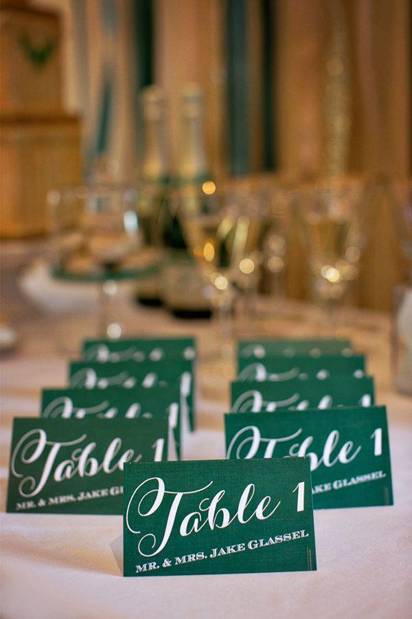 Champagne and Emerald Wedding Ideas from Sugar Branch Events