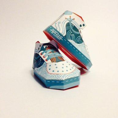 Des sneakers miniatures réalisées avec du papier, et c’est plutôt chouette !