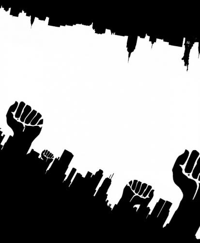 turning the world over, clockwithnohands, revolution, fist, change, rebel, occupy, protest