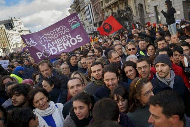 Après Syriza en Grèce, le parti Podemos rassemble 100 000 personnes à Madrid