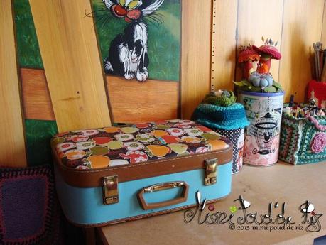 valise tissu pomme