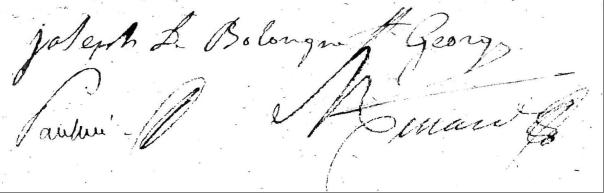 Signature du Chevalier de Saint-Georges