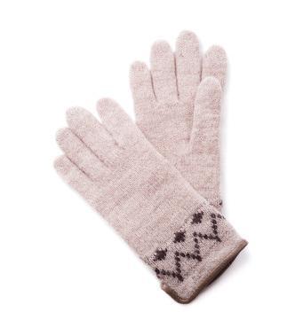 Womens woolen gloves on a white background