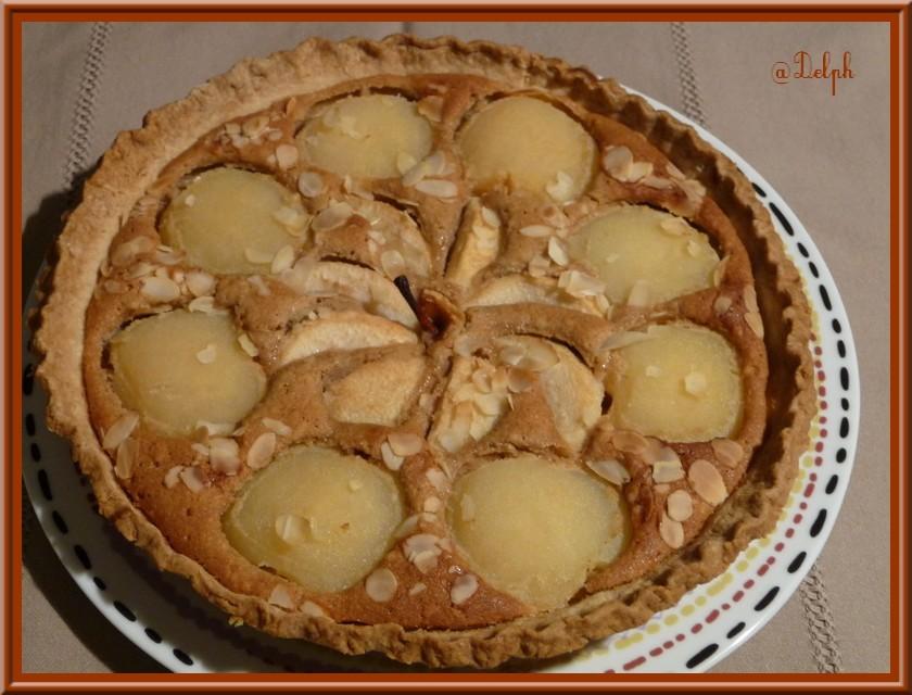 Tarte amandine aux poires et spéculoos.