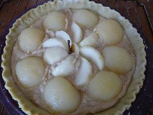 Tarte amandine aux poires et spéculoos.