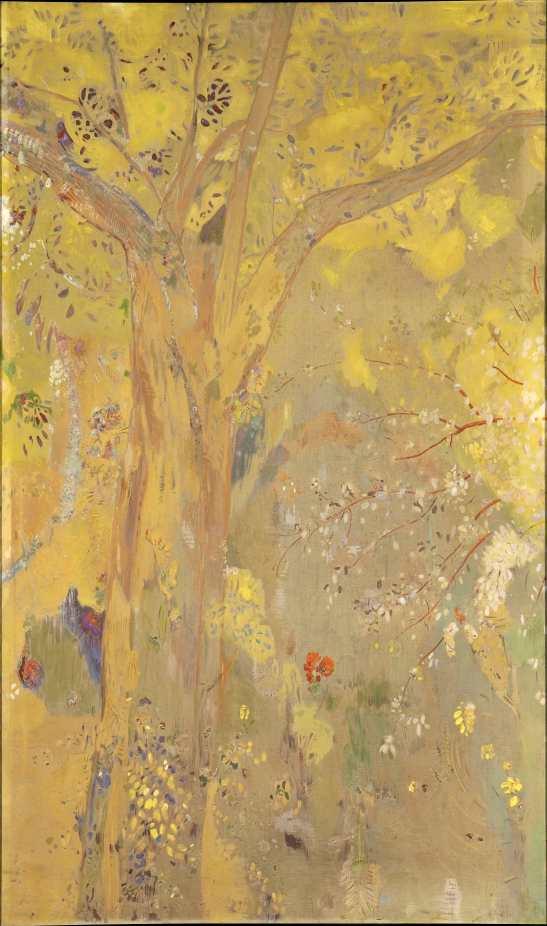 Arbre sur fond jaune de Redon