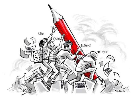 Dessinateur Hommage Charlie Hebdo