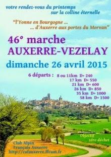 Auxerre Vézelay 26 avril 2015