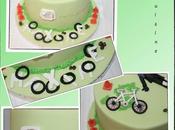 Gâteau bulletin note Bike cake