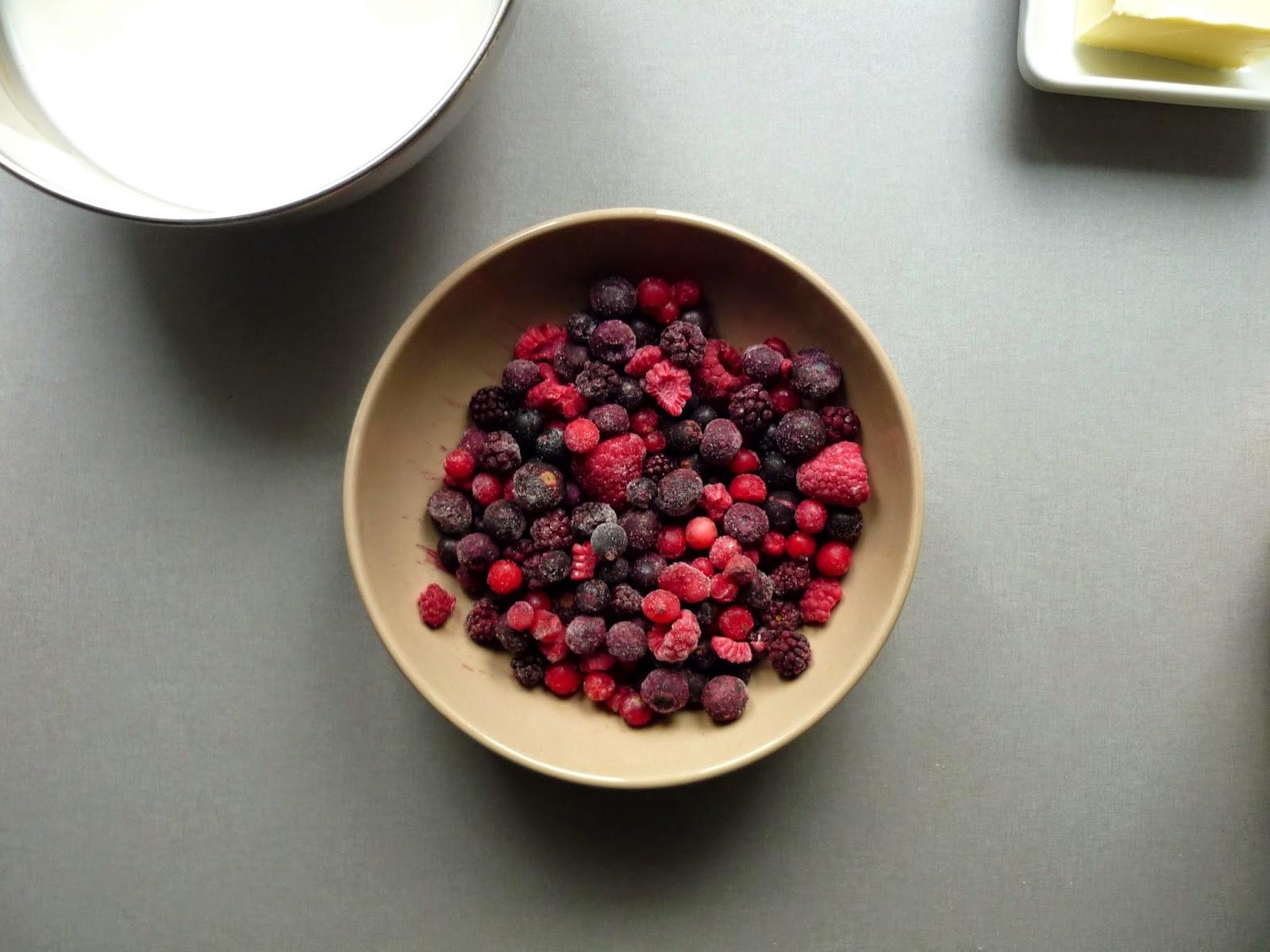 Gâteau magique aux fruits rouges