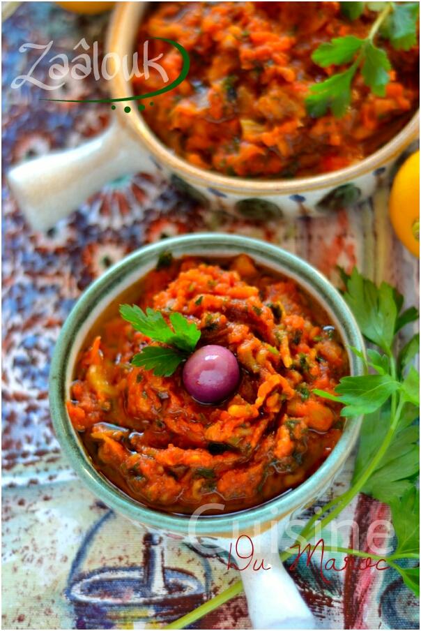 Zaalouk dip d’aubergine à la marocaine