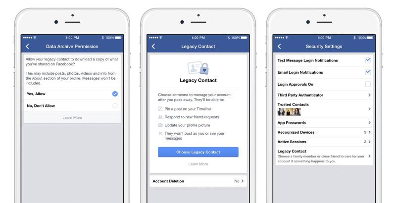 Facebook vous permet de désigner le responsable de votre compte après votre mort